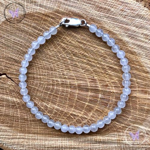 White Agate Beaded Bracelet